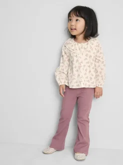 1-9 años | Blusa con cuello y leggings acampanados