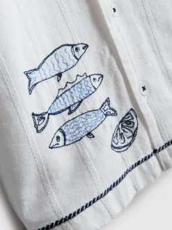 1,5-7 años | Camisa con peces bordados