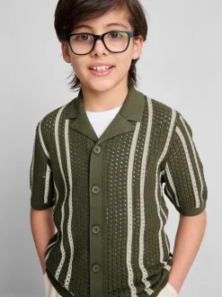 7-15 años | Camisa de punto a rayas
