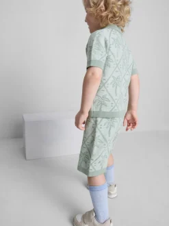 1,5-8 años | Camisa y pantalones cortos con palmeras