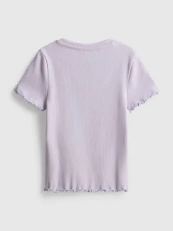 1,5-8 años | Camiseta acanalada con ribete ondulado