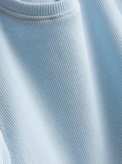 1,5-8 años | Camiseta acanalada con ribete ondulado