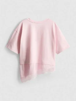 7-15 años | Camiseta con bajo de encaje