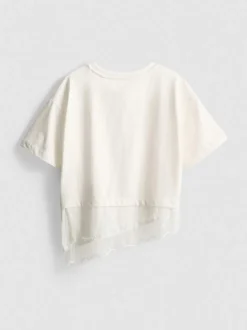 7-15 años | Camiseta con bajo de encaje