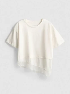 7-15 años | Camiseta con bajo de encaje