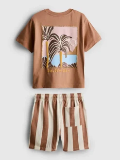 1,5-8 años | Camiseta con palmera y pantalón corto