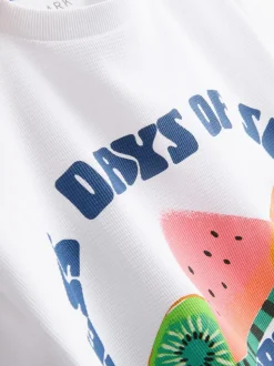 7-15 años | Camiseta con textura y gráfico de frutas