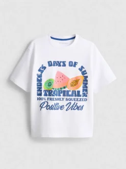 7-15 años | Camiseta con textura y gráfico de frutas