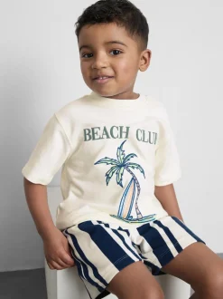 1,5-9 años | Camiseta y pantalones cortos a rayas