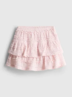 1,5-9 años | Falda-pantalón corta a capas con encaje