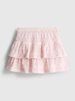 1,5-9 años | Falda-pantalón corta a capas con encaje
