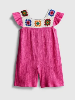 1,5-8 años | Mono de crochet fruncido
