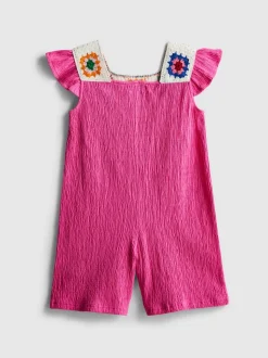 1,5-8 años | Mono de crochet fruncido