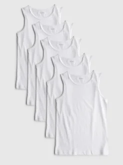 1,5-15 años | Pack de 5 camisetas sin mangas básicas