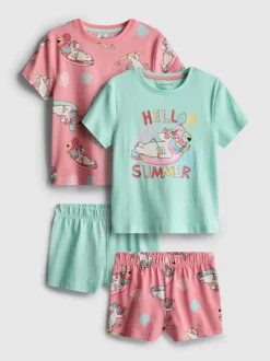 1,5-8 años | Pack de 2 pijamas cortos con unicornios