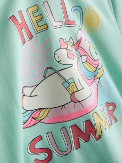 1,5-8 años | Pack de 2 pijamas cortos con unicornios