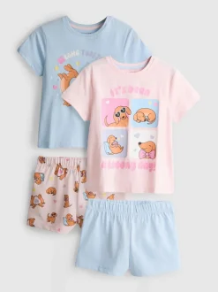1,5-8 años | Pack de 2 pijamas cortos con perritos