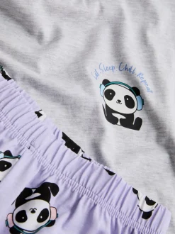 7-15 años | Pack de 2 pijamas cortos con pandas