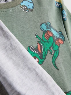 1,5-8 años | Pack de 2 pijamas cortos de dinosaurios