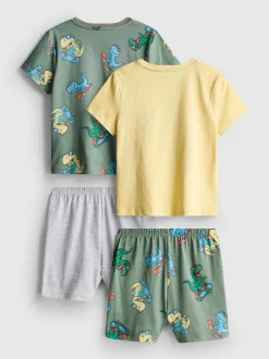 1,5-8 años | Pack de 2 pijamas cortos de dinosaurios
