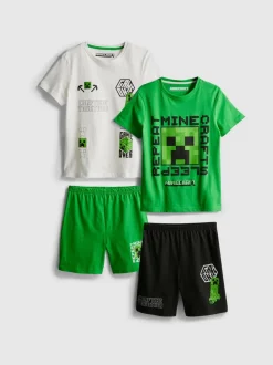 5-15 años | Pack de 2 pijamas cortos de Minecraft