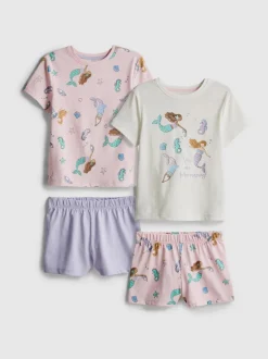 1,5-8 años | Pack de 2 pijamas cortos de sirenas