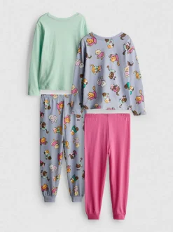 1-8 años | Pack de 2 pijamas en algodón con gatos