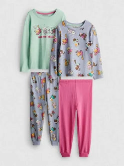 1-8 años | Pack de 2 pijamas en algodón con gatos