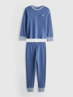 1-9 años | Pijama con ribete a rayas