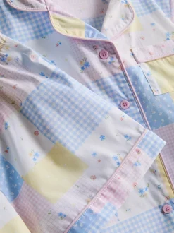 1,5-8 años | Pijama corto con camisa de patchwork