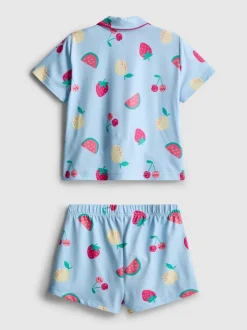 1,5-8 años | Pijama corto con camisa y frutas