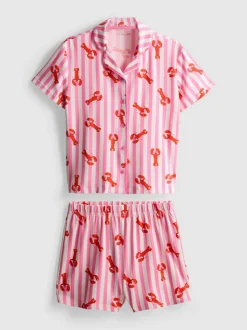 5-15 años | Pijama corto con estampado de langostas
