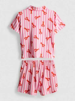 5-15 años | Pijama corto con estampado de langostas