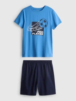 7-15 años | Pijama corto con gráfico de fútbol