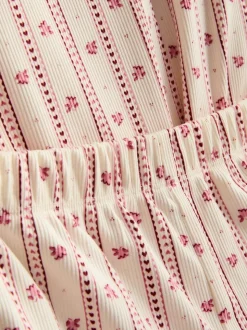 1-9 años | Pijama de canalé con estampado floral