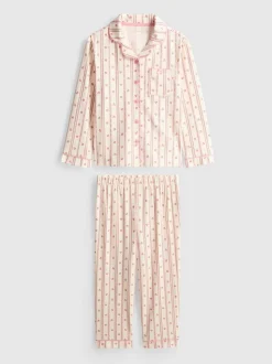 1-9 años | Pijama de canalé con estampado floral