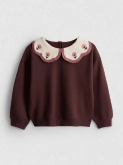 1-9 años | Sudadera con cuello de crochet