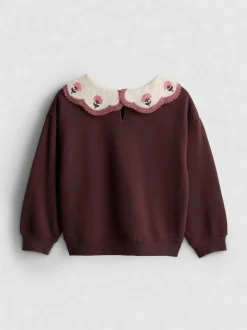 1-9 años | Sudadera con cuello de crochet