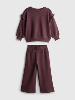 1-9 años | Sudadera y joggers con volantes de canalé