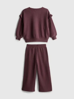1-9 años | Sudadera y joggers con volantes de canalé