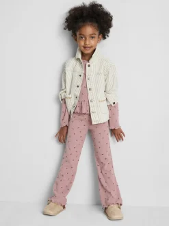1-9 años | Top con péplum y leggings de canalé