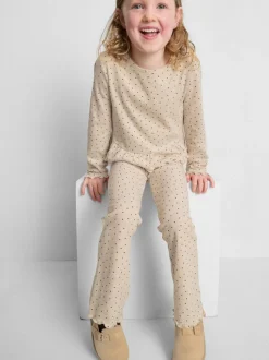 1-9 años | Top con péplum y leggings de canalé