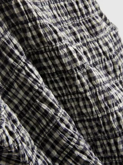7-15 años | Vestido sin mangas fruncido a cuadros