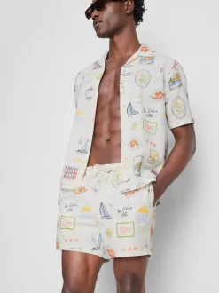 Bañador con estampado de postales