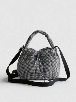 Bandolera a cuadros vichy con cordón de ajuste