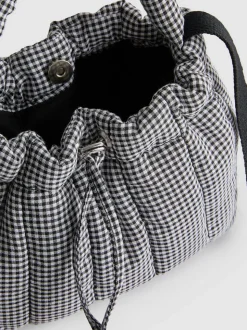 Bandolera a cuadros vichy con cordón de ajuste
