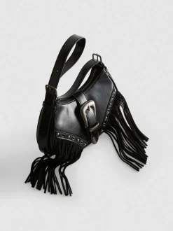 Bandolera con flecos y hebilla