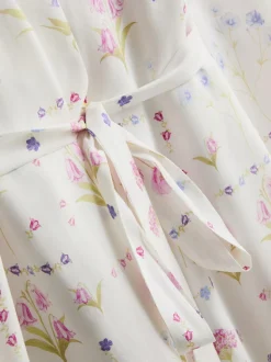 Bata corta con estampado floral