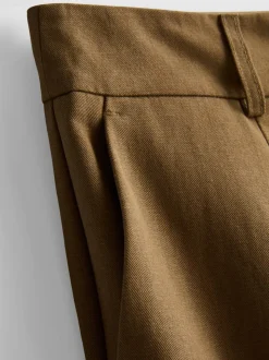 Bermudas tipo safari en mezcla de algodón