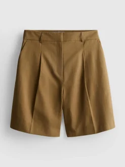 Bermudas tipo safari en mezcla de algodón